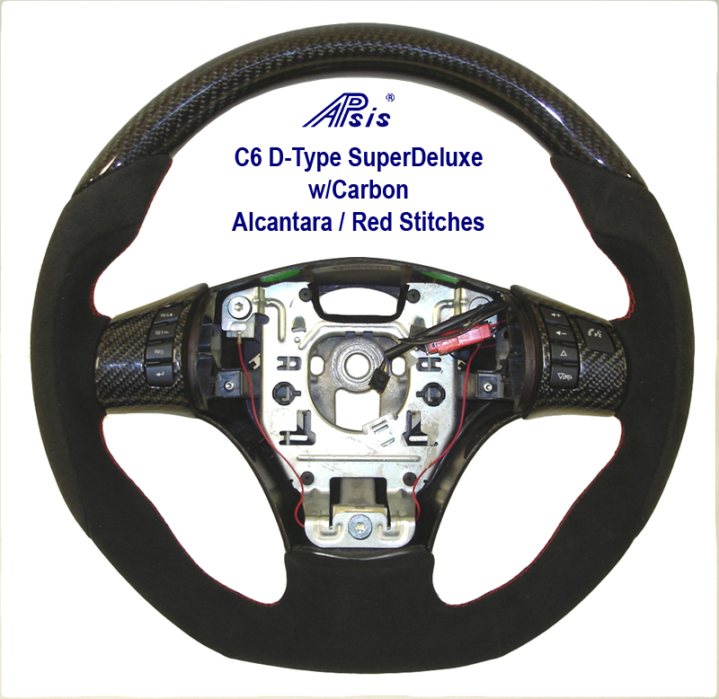 C6 Corvette  D-Type Sport Style 2006-13 Carbon Steering Wheel